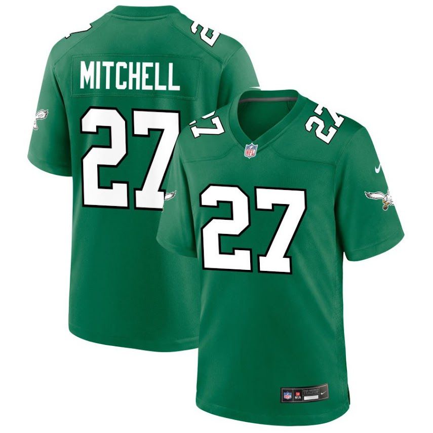Men Philadelphia Eagles #27 Mitchell 2024 Nike Green Game NFL Jersey->women nfl jersey->Women Jersey